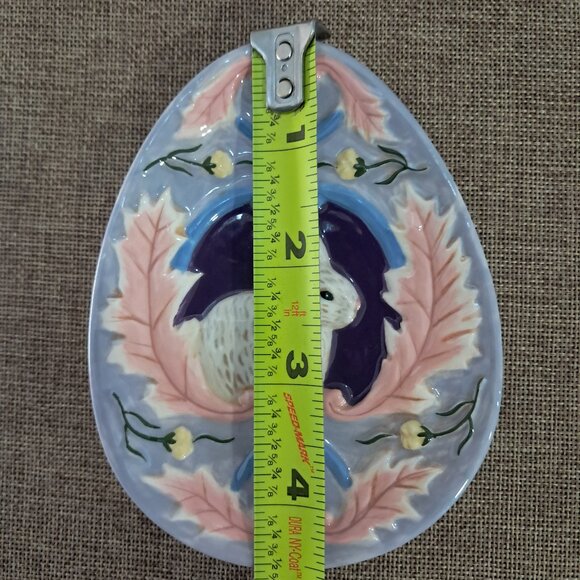 CIB MWW Market Set of 4 Easter 3D Egg Mini Plates Bunny Chick Iris Rose - Picture 9 of 12